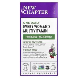 뉴챕터 New Chapter, One Daily Every Woman's™ 종합비타민, 베지 정제 72정