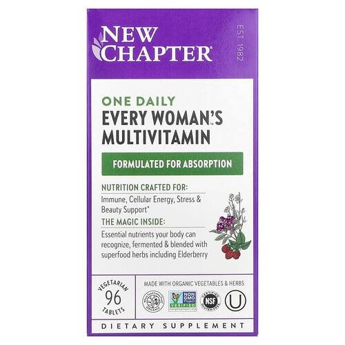 뉴챕터 New Chapter, One Daily Every Woman's™ 종합비타민, 베지 정제 96정 상품 이미지