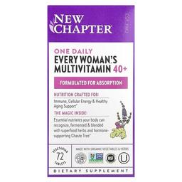 뉴챕터 New Chapter, One Daily Every Woman's™ 종합비타민 40+, 베지 정제 72정