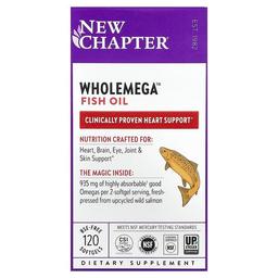뉴챕터 New Chapter, Wholemega™ 피쉬 오일, 소프트젤 120정