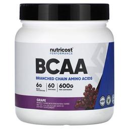 뉴트리코스트 Nutricost, 운동 능력, BCAA, 포도 맛, 600g(1.3lb)