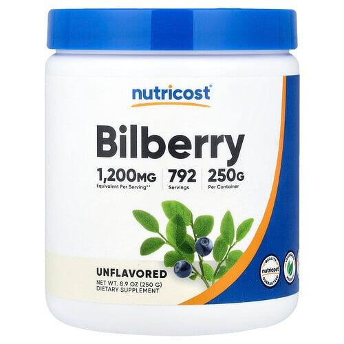 뉴트리코스트 Nutricost, 빌베리 분말, 무맛, 250g(8.9oz)