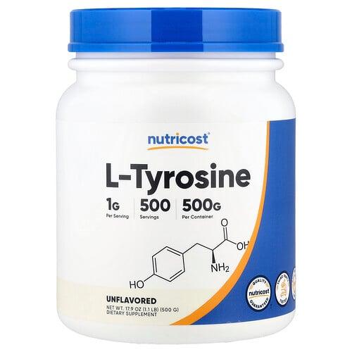 뉴트리코스트 Nutricost, l-타이로신, 무맛, 500g(17.9oz)
