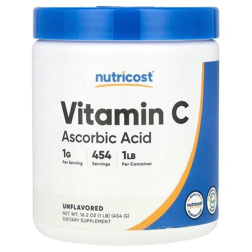 뉴트리코스트 Nutricost, 비타민C, 무맛, 454g(16.2oz)
