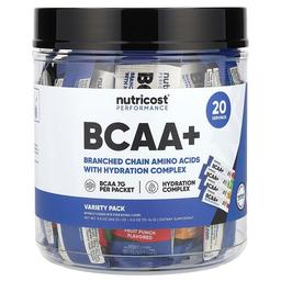 뉴트리코스트 Nutricost, 기능성, BCAA+, 버라이어티 팩, 20팩, 각 13~14g(0.5oz)