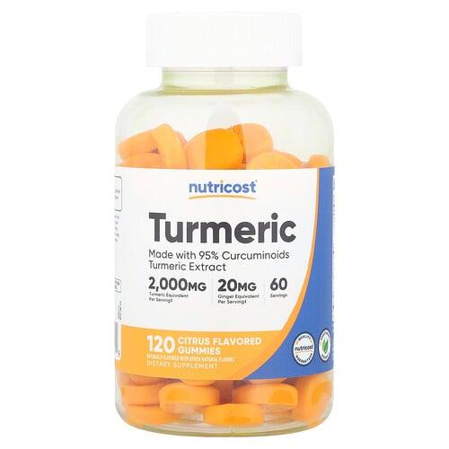 뉴트리코스트 Nutricost, 강황 구미젤리, 감귤류, 구미젤리 120개