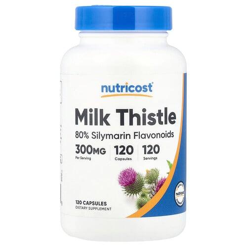 뉴트리코스트 Nutricost, 밀크시슬, 300mg, 캡슐 120정