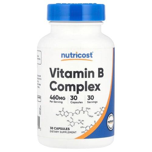 뉴트리코스트 Nutricost, 비타민B 복합체, 캡슐 30정