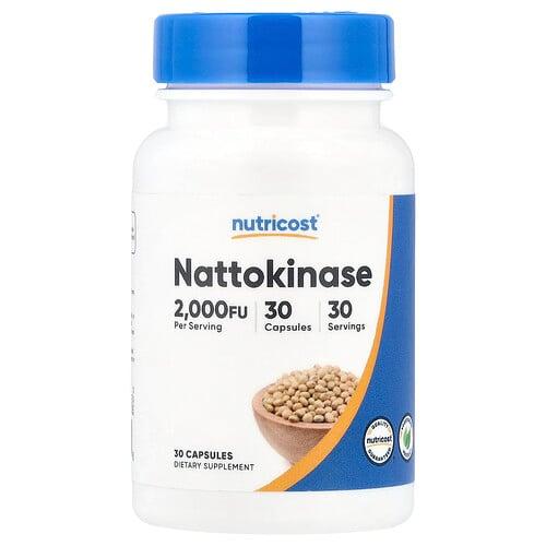 뉴트리코스트 Nutricost, 나토키나제, 2,000FU, 캡슐 30정
