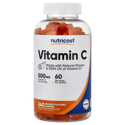 뉴트리코스트 Nutricost, 비타민C 구미젤리, 오렌지 맛, 구미젤리 240개 상품 이미지