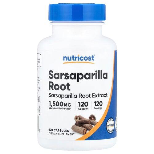 뉴트리코스트 Nutricost, 사르사 뿌리, 캡슐 120정(캡슐 1정당 100mg)