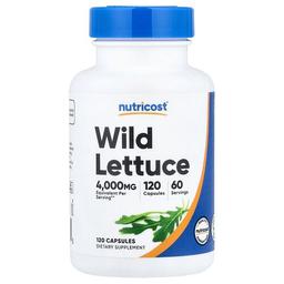 뉴트리코스트 Nutricost, 야생 상추, 캡슐 120정(캡슐 1정당 80mg)