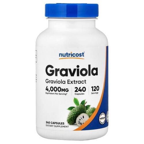 뉴트리코스트 Nutricost, 그라비올라, 캡슐 240정(캡슐 1정당 100mg)