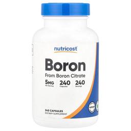 뉴트리코스트 Nutricost, 붕소, 5mg, 캡슐 240정