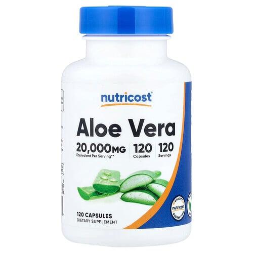 뉴트리코스트 Nutricost, 알로에베라, 20,000mg, 캡슐 120정
