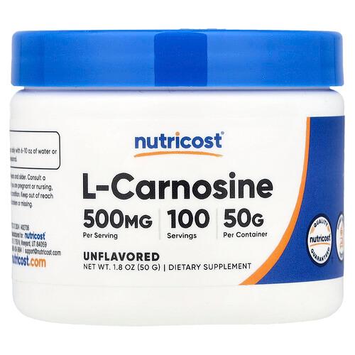 뉴트리코스트 Nutricost, l-카르노신, 무맛, 50g(1.8oz)