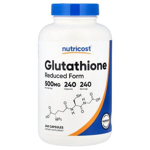 뉴트리코스트 Nutricost, 글루타치온, 500mg, 캡슐 240정