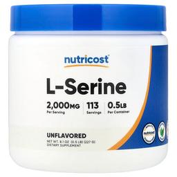 뉴트리코스트 Nutricost, l-세린 분말, 무맛, 227g(8.1oz)