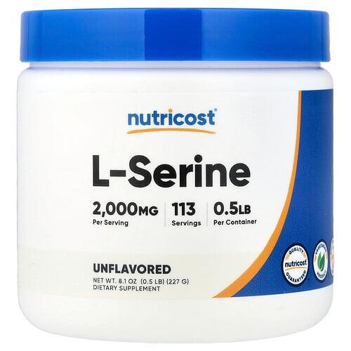 뉴트리코스트 Nutricost, l-세린 분말, 무맛, 227g(8.1oz)