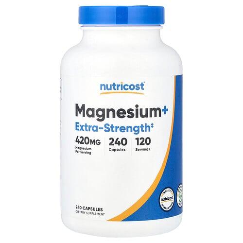 뉴트리코스트 Nutricost, 마그네슘+, 캡슐 240정(캡슐 1정당 210mg) 상품 이미지