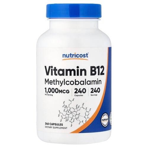 뉴트리코스트 Nutricost, 비타민B12, 1,000mcg, 캡슐 240정 상품 이미지