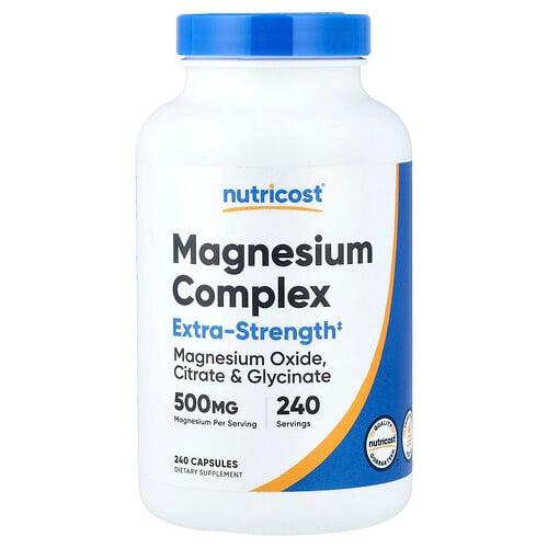 뉴트리코스트 Nutricost, 마그네슘 복합체, 500mg, 캡슐 240정 상품 이미지