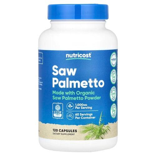 뉴트리코스트 Nutricost, 쏘팔메토, 캡슐 120정(캡슐 1정당 500mg) 상품 이미지
