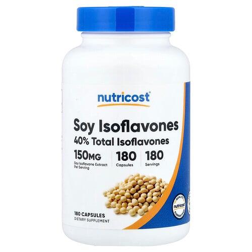 뉴트리코스트 Nutricost, 대두 이소플라본, 150mg, 캡슐 180정