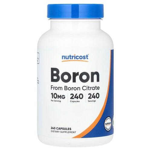 뉴트리코스트 Nutricost, 붕소, 10mg, 캡슐 240정
