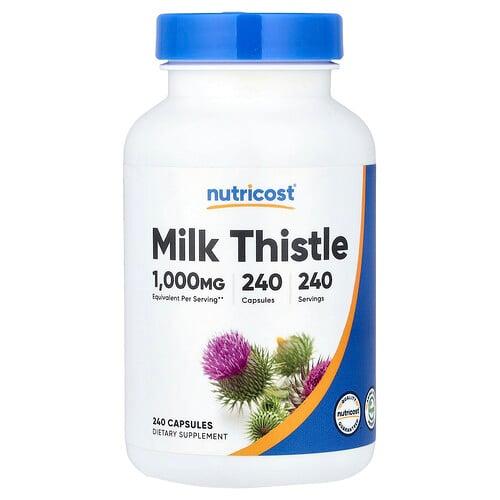 뉴트리코스트 Nutricost, 밀크시슬, 1,000mg, 캡슐 240정 상품 이미지