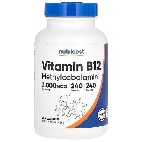 뉴트리코스트 Nutricost, 비타민B12, 2,000mcg, 캡슐 240정 상품 이미지