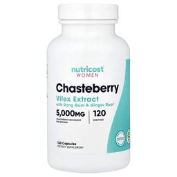 뉴트리코스트 Nutricost, 여성용, 체이스트베리, 당귀 및 생강 뿌리 함유, 캡슐 120정