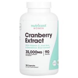 뉴트리코스트 Nutricost, 여성용, 크랜베리 추출물, 캡슐 180정