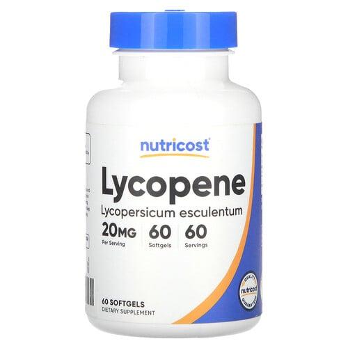 뉴트리코스트 Nutricost, 라이코펜, 20mg, 소프트젤 60정
