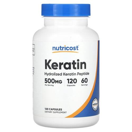 뉴트리코스트 Nutricost, 케라틴, 캡슐 120정(캡슐 1정당 250mg)