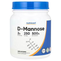 뉴트리코스트 Nutricost, d-만노스, 무맛, 500g(17.9oz)