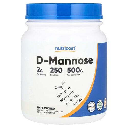 뉴트리코스트 Nutricost, d-만노스, 무맛, 500g(17.9oz)