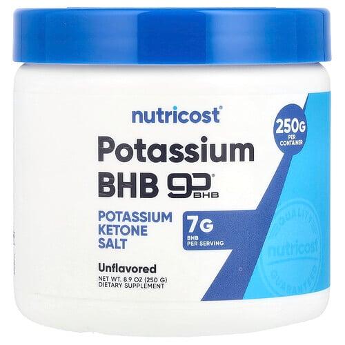 뉴트리코스트 Nutricost, 칼륨 BHB, goBHB®, 무맛, 250g(8.9oz)