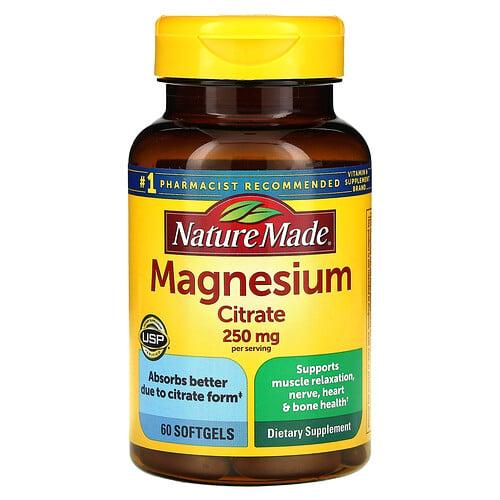 네이쳐메이드 Nature Made, 마그네슘시트레이트, 소프트젤 60정(소프트젤 1정당 125mg) 상품 이미지
