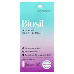 바이오실 Biosil, 고급 헤어 + 네일 케어 + 비오틴, 오리지널 캡슐 60정