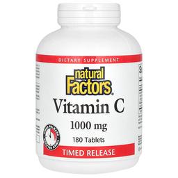 네츄럴 펙터스 Natural Factors, 비타민C, 서방형, 1,000mg, 180정