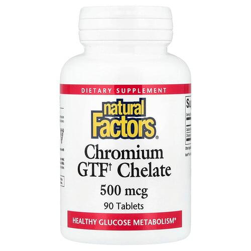 네츄럴 펙터스 Natural Factors, 크로뮴 GTF 킬레이트, 90정
