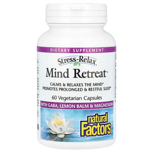 네츄럴 펙터스 Natural Factors, Stress-Relax, Mind Retreat, 베지 캡슐 60정 상품 이미지