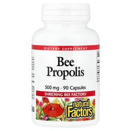 네츄럴 펙터스 Natural Factors, 프로폴리스, 500mg, 캡슐 90정