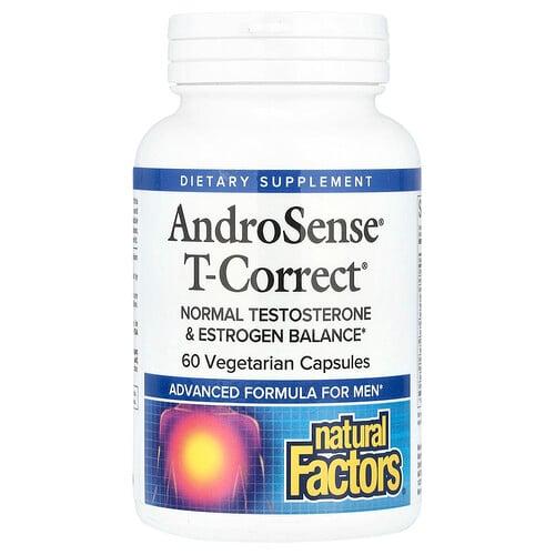 네츄럴 펙터스 Natural Factors, AndroSens® T-코렉트, 베지 캡슐 60정 상품 이미지