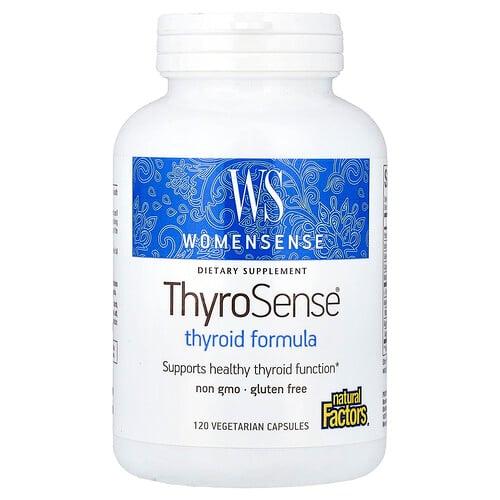 네츄럴 펙터스 Natural Factors, WomenSense®, ThyroSense®, 갑상선 포뮬라, 베지 캡슐 120정
