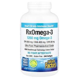 네츄럴 펙터스 Natural Factors, Rx오메가3, 소프트젤 240정(소프트젤 1정당 630mg)