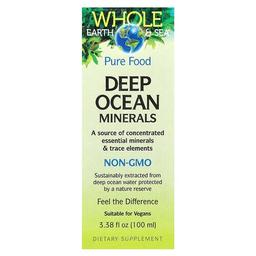 네츄럴 펙터스 Natural Factors, Whole Earth & Sea, 딥 오션 미네랄, 100ml(3.38fl oz)