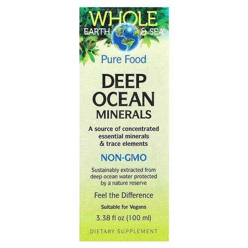 네츄럴 펙터스 Natural Factors, Whole Earth & Sea, 딥 오션 미네랄, 100ml(3.38fl oz)