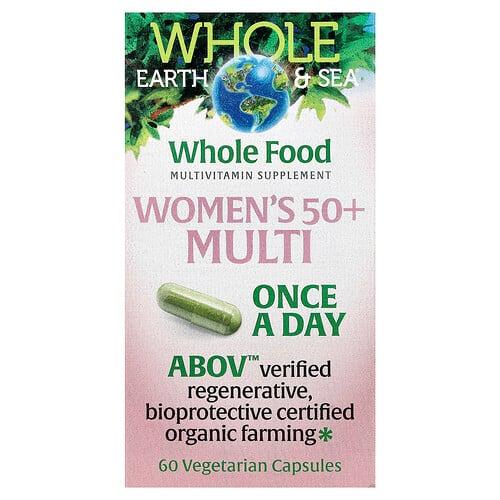 네츄럴 펙터스 Natural Factors, Whole Earth & Sea®, 50세 이상 여성용 멀티, 베지 캡슐 60정